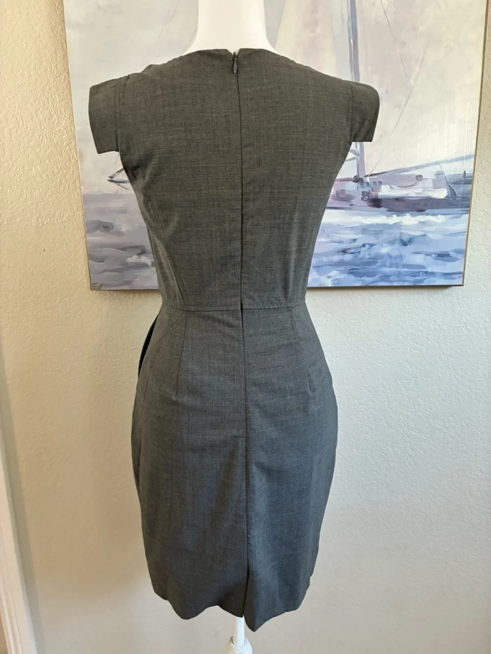 J.Crew Wool Grey Sheath Dress
